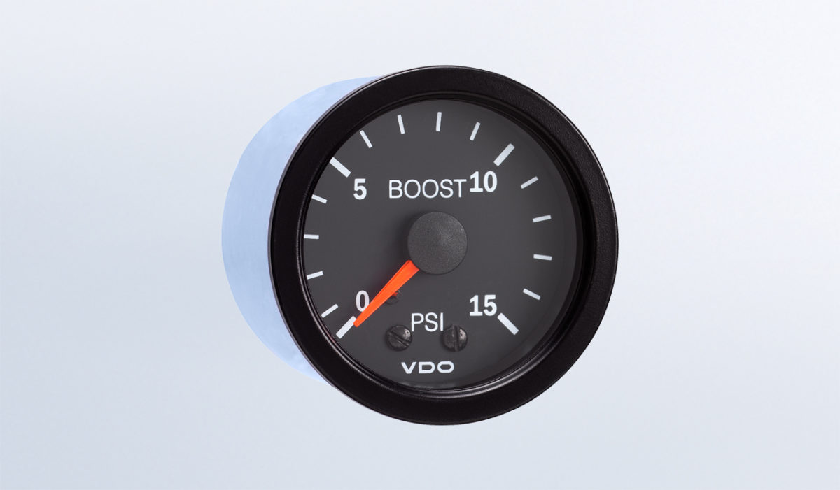15 PSI Mechanical Boost Gauge, 12V VDO Instruments