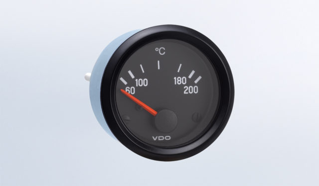 200°C Temperature Gauge, Use with VDO Sender, 12V, .250