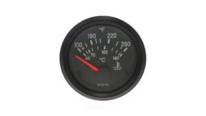 280°F Water Temperature Gauge, Use with SW Sender, 12V