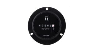 3 Hole Flange Hourmeter, 10K Hours, Non Illuminated, 120VAC