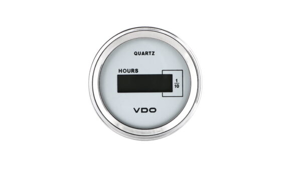 Hourmeter, White 12-24V