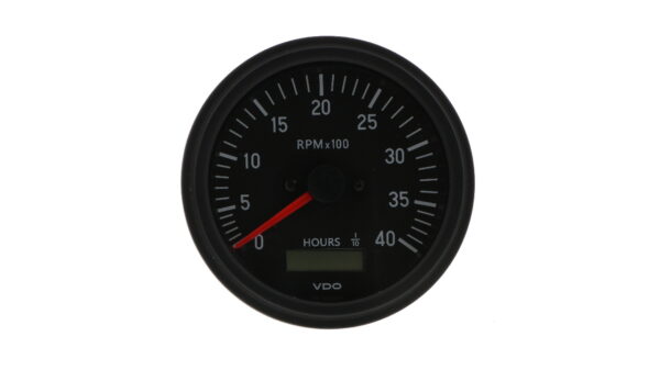 Cockpit International Gen II 4,000 RPM Tachometer with Hourmeter.  Use with Alternator or Generator Sender Signals