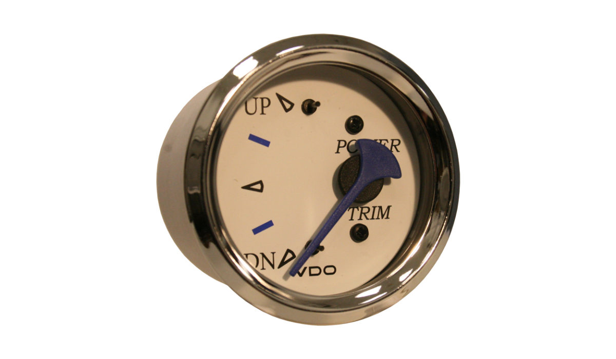 Cockpit Marine White Trim Gauge. For Use with Mercury/Volvo/Yamaha 2001+ Engines. 12V VDO