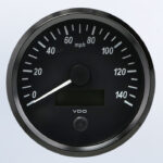 4in (4in (100mm)) 140mph speedometer.