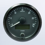 SingleViu 3 1/8in (80mm) 3000RPM tachometer.  Retail pack with harness