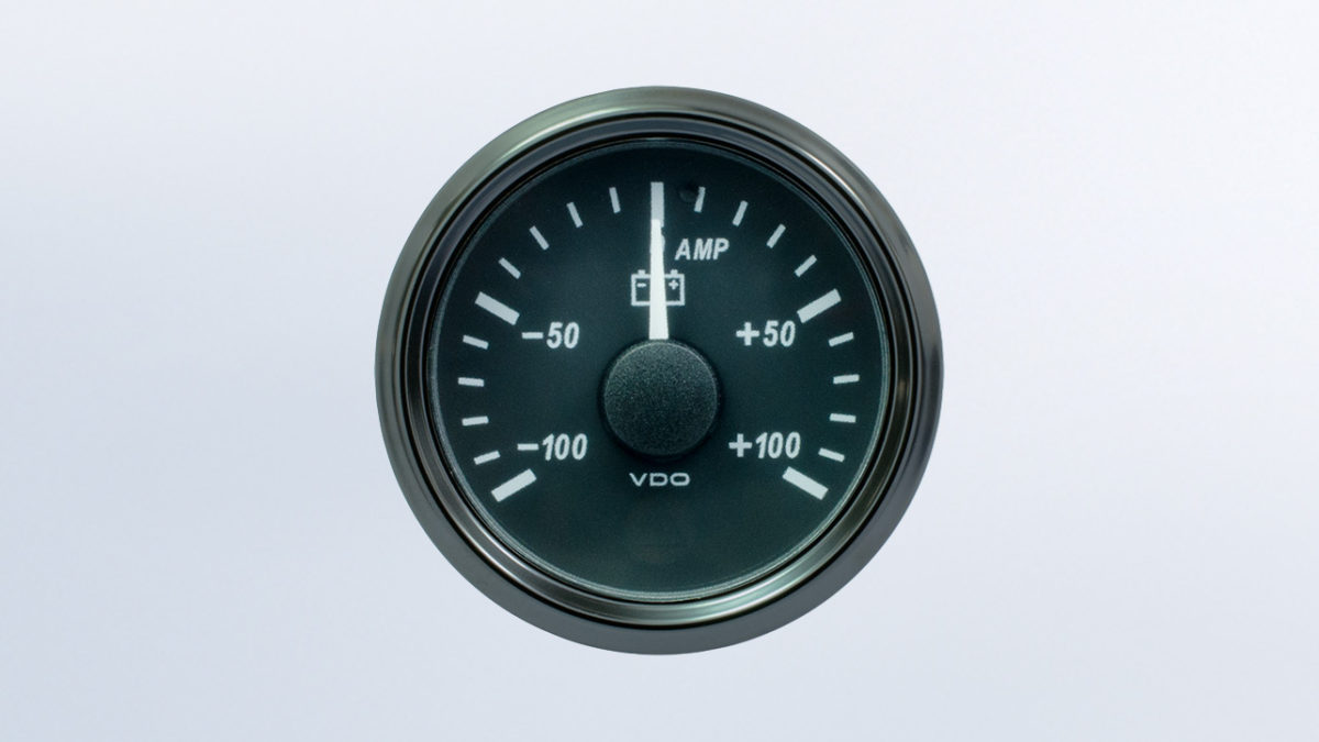 2 1/16in (52mm) 100A ammeter gauge. VDO Instruments