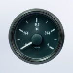 2 1/16in (52mm) fuel level gauge. European 0-1/1 scale.