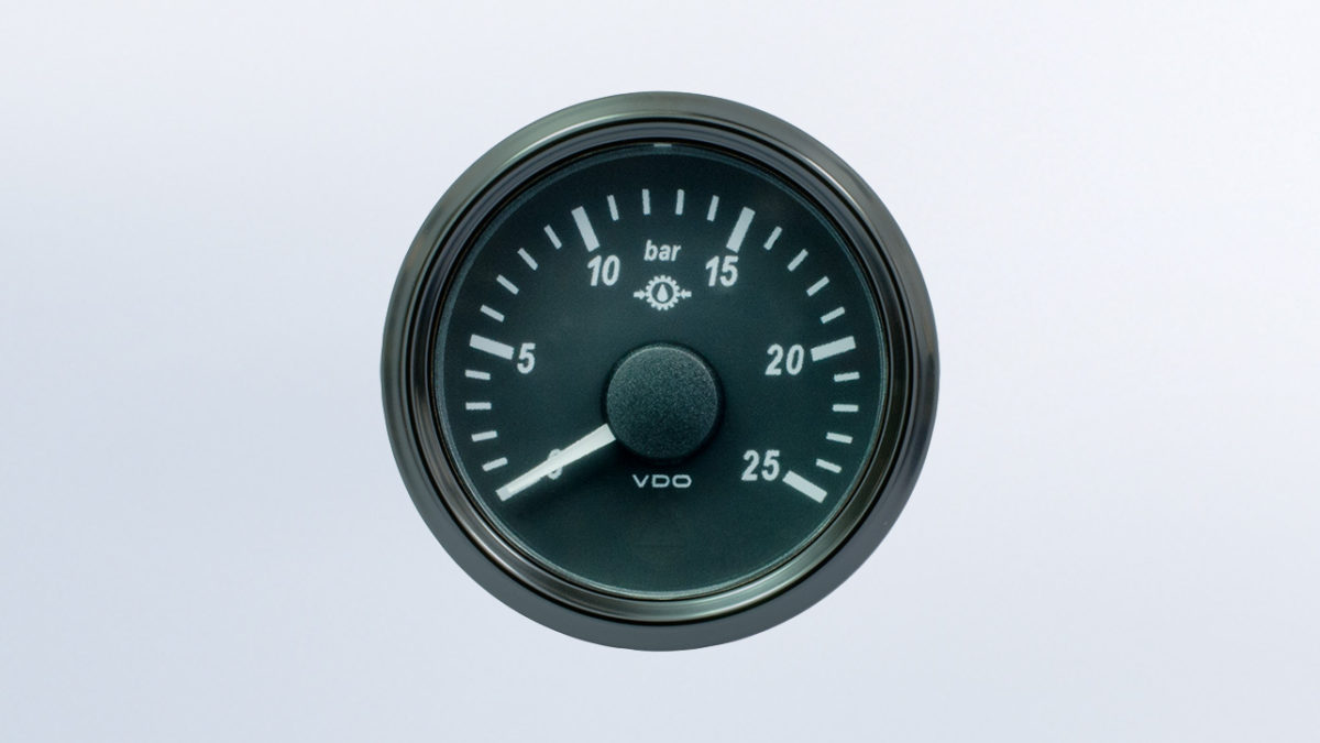 2 1/16in (52mm) 25bar gear oil pressure gauge. VDO Instruments