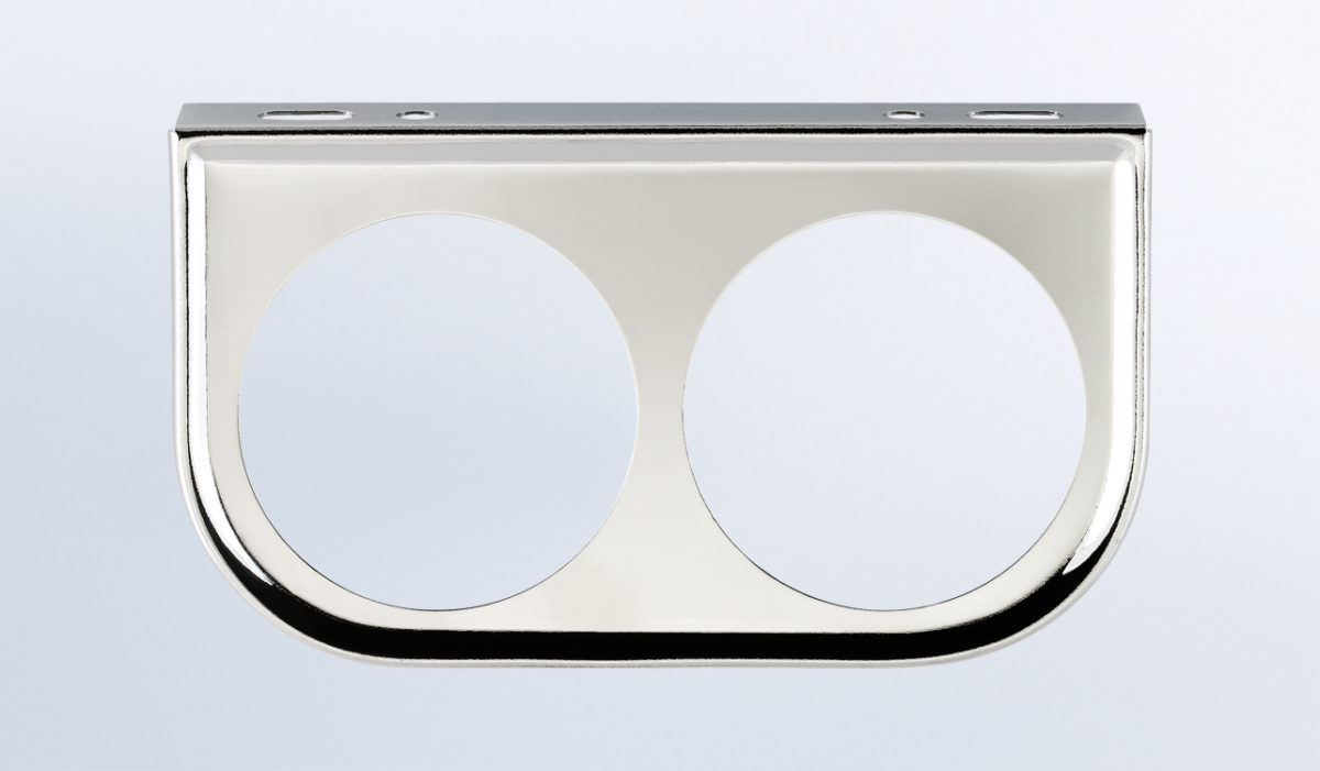 2 Gauge Mounting Bracket for 2 1/16" Gauges Chrome VDO Instruments