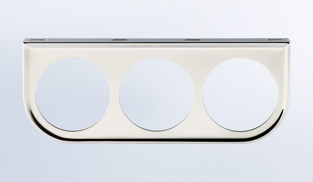 3 Gauge Mounting Bracket for 2 1/16" Gauges Chrome VDO Instruments