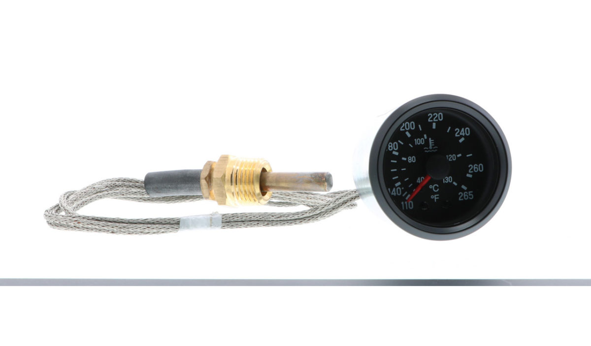 Generic 265F Mechanical Water Temperature Gauge with 72" (6ft) Braided